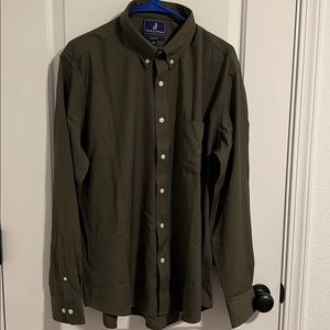 New Wool & Prince Men's Classic Burnt Olive Button Down Shirt